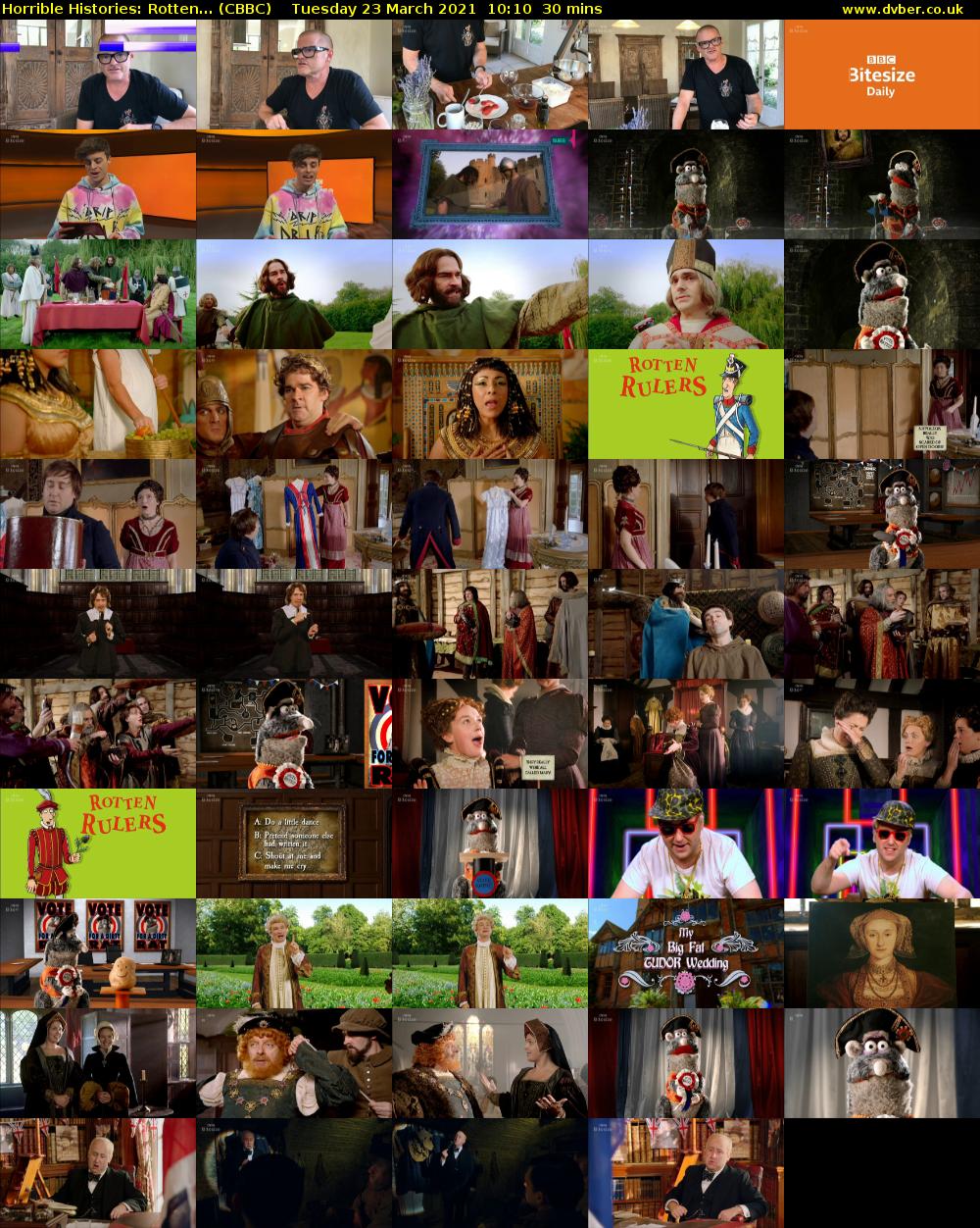 Horrible Histories: Rotten... (CBBC) Tuesday 23 March 2021 10:10 - 10:40