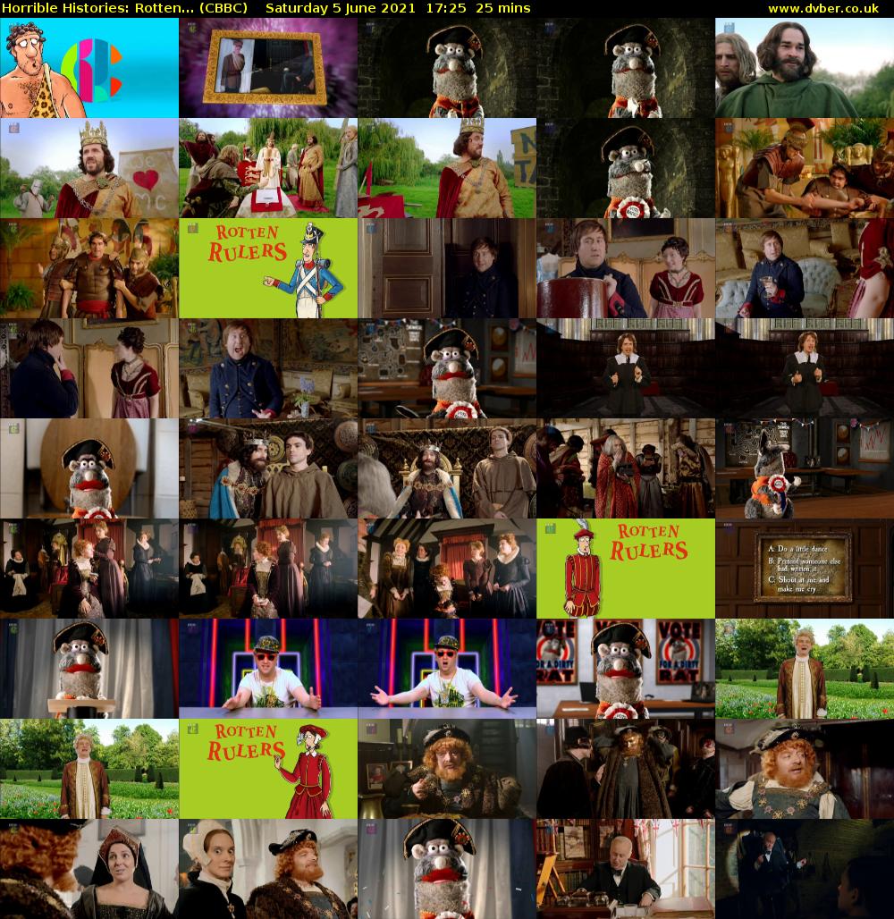 Horrible Histories: Rotten... (CBBC) Saturday 5 June 2021 17:25 - 17:50