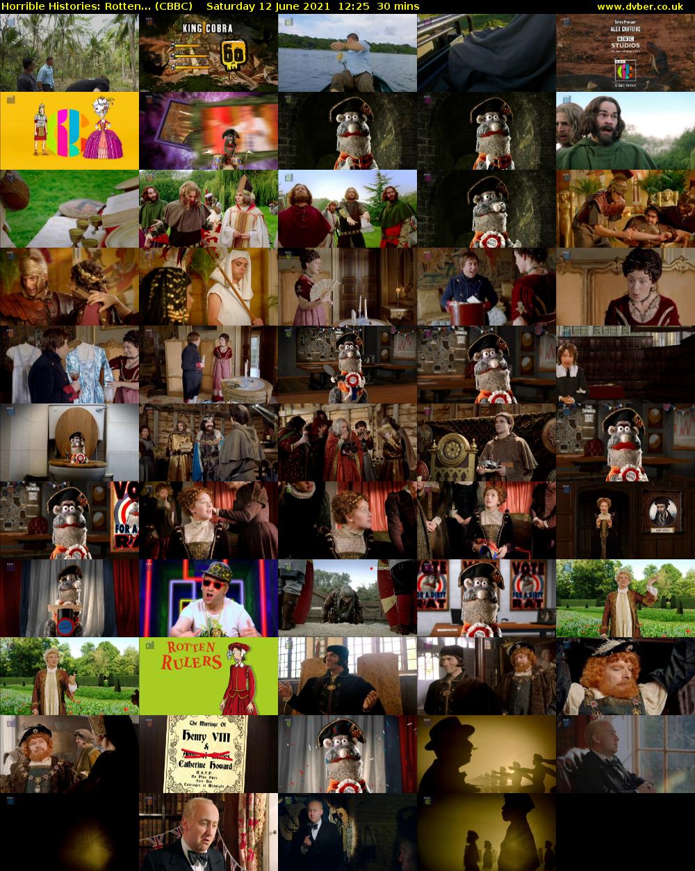 Horrible Histories: Rotten... (CBBC) Saturday 12 June 2021 12:25 - 12:55