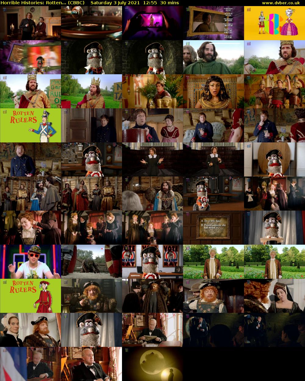 Horrible Histories: Rotten... (CBBC) Saturday 3 July 2021 12:55 - 13:25