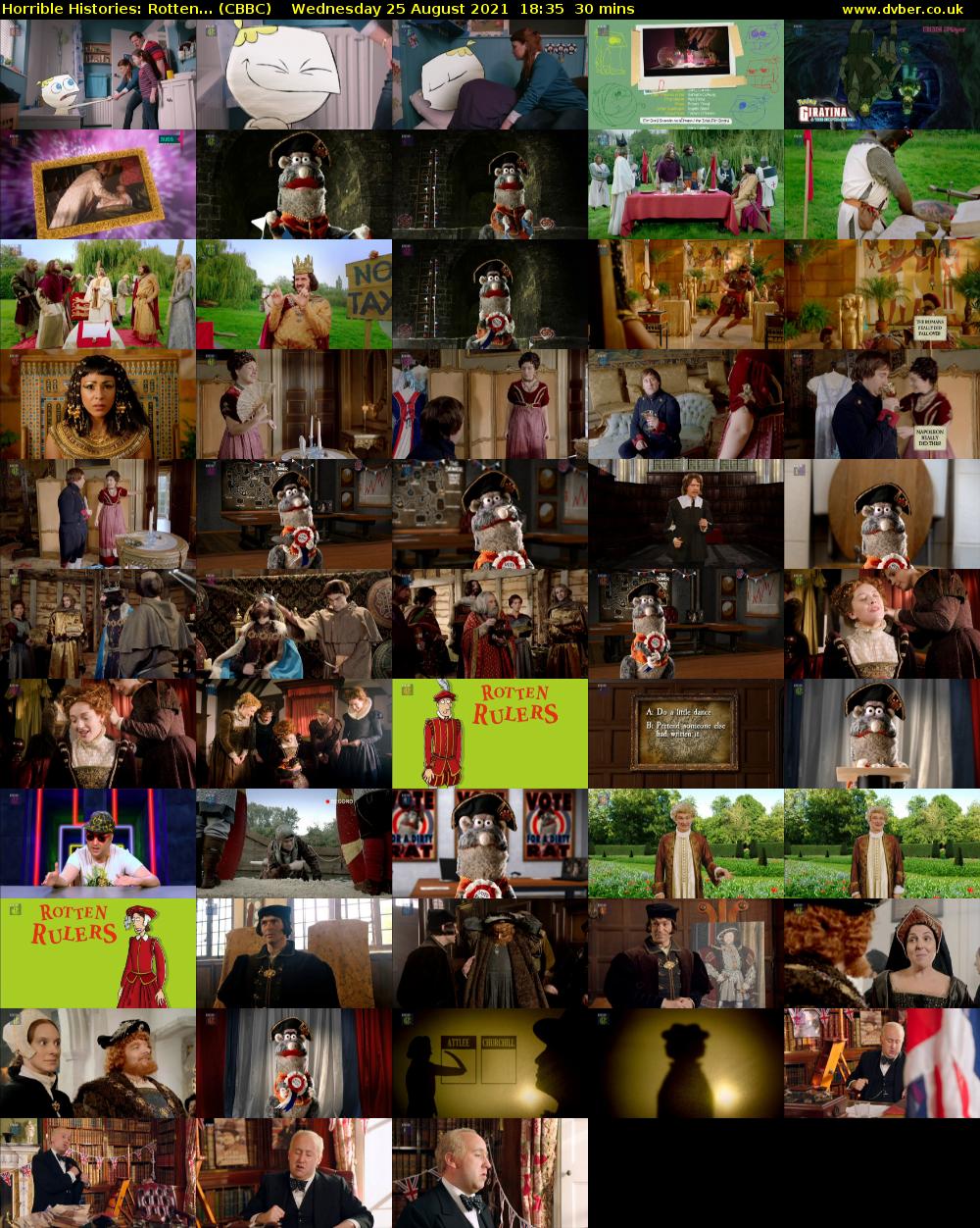 Horrible Histories: Rotten... (CBBC) Wednesday 25 August 2021 18:35 - 19:05