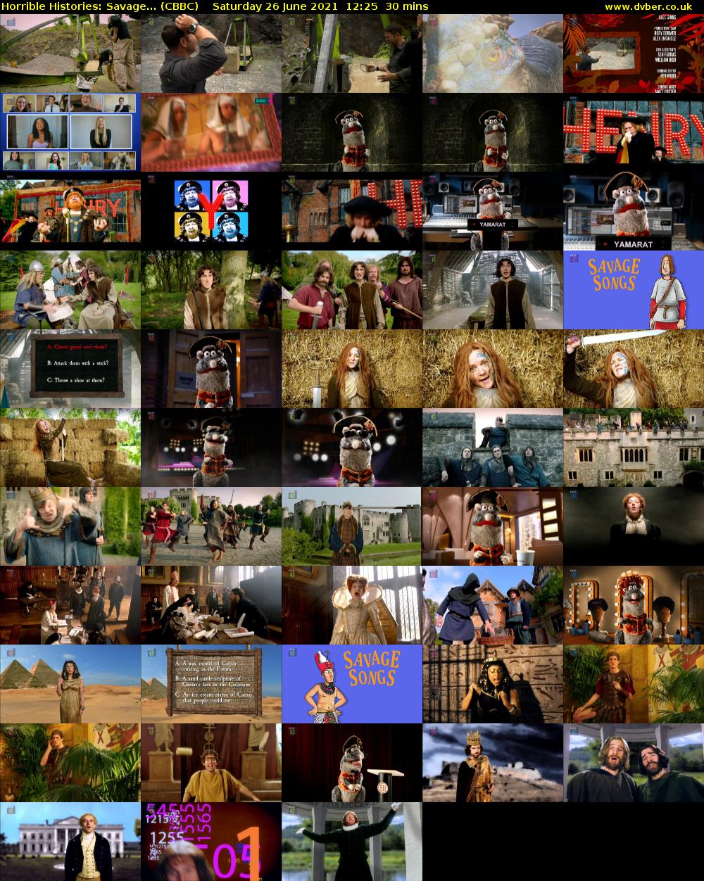 Horrible Histories: Savage... (CBBC) Saturday 26 June 2021 12:25 - 12:55