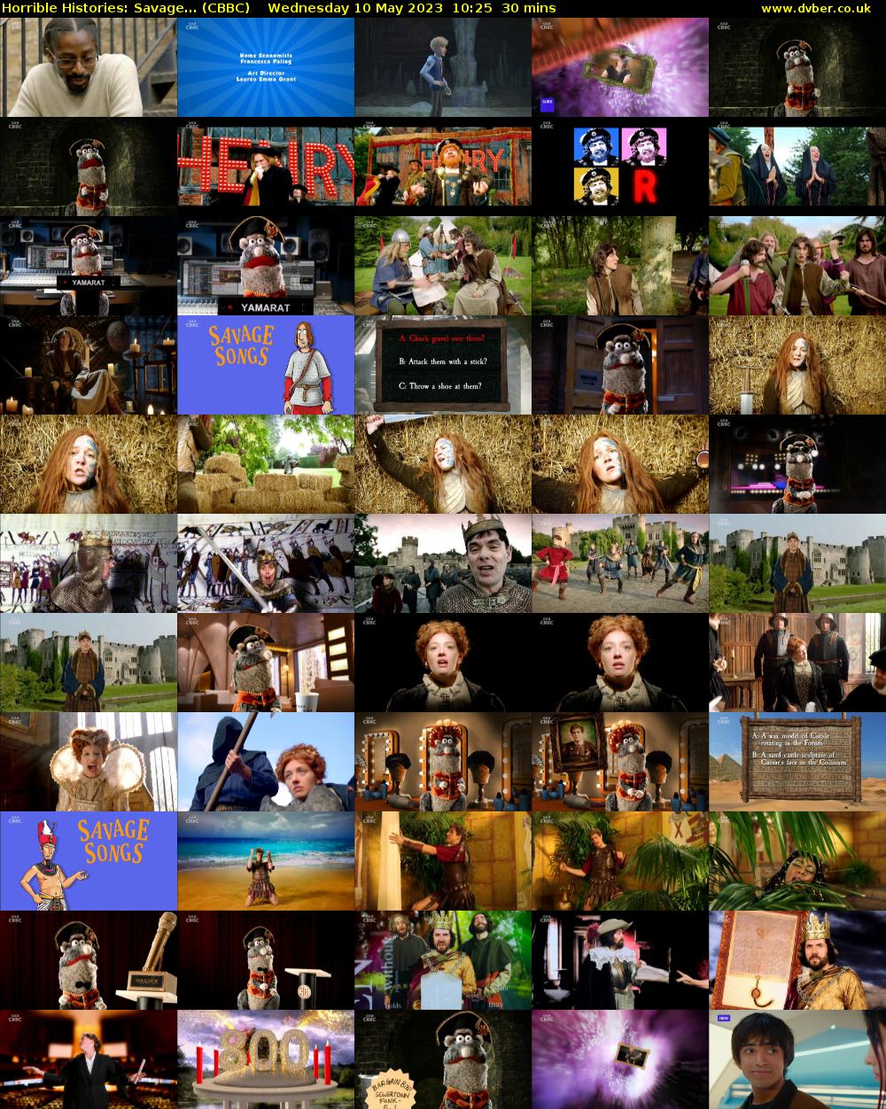 Horrible Histories: Savage... (CBBC) Wednesday 10 May 2023 10:25 - 10:55