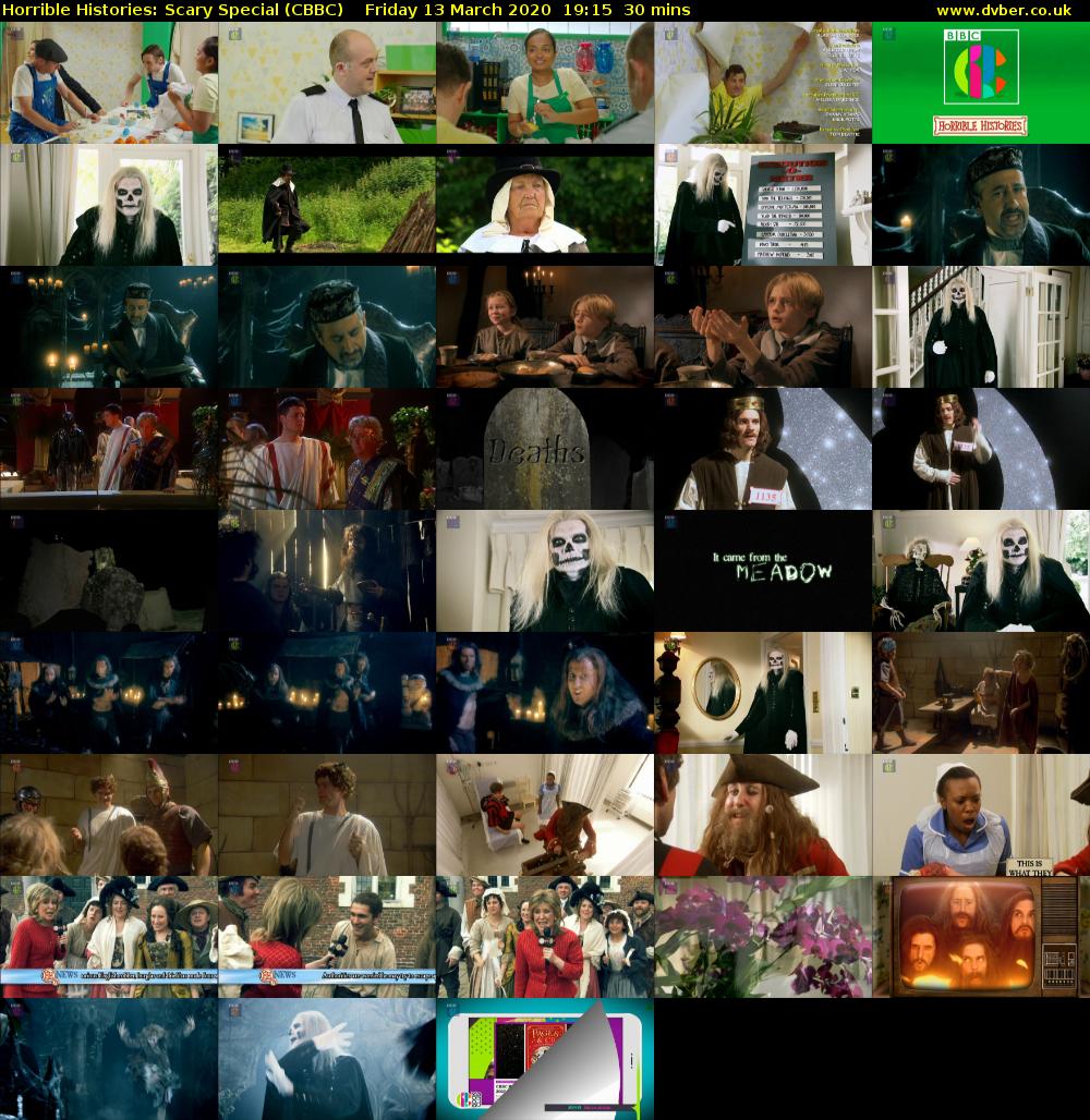 Horrible Histories: Scary Special (CBBC) Friday 13 March 2020 19:15 - 19:45