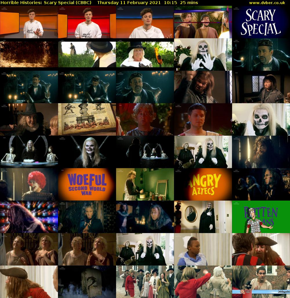 Horrible Histories: Scary Special (CBBC) Thursday 11 February 2021 10:15 - 10:40