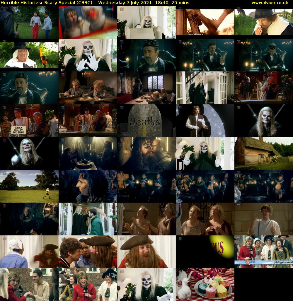 Horrible Histories: Scary Special (CBBC) Wednesday 7 July 2021 18:40 - 19:05