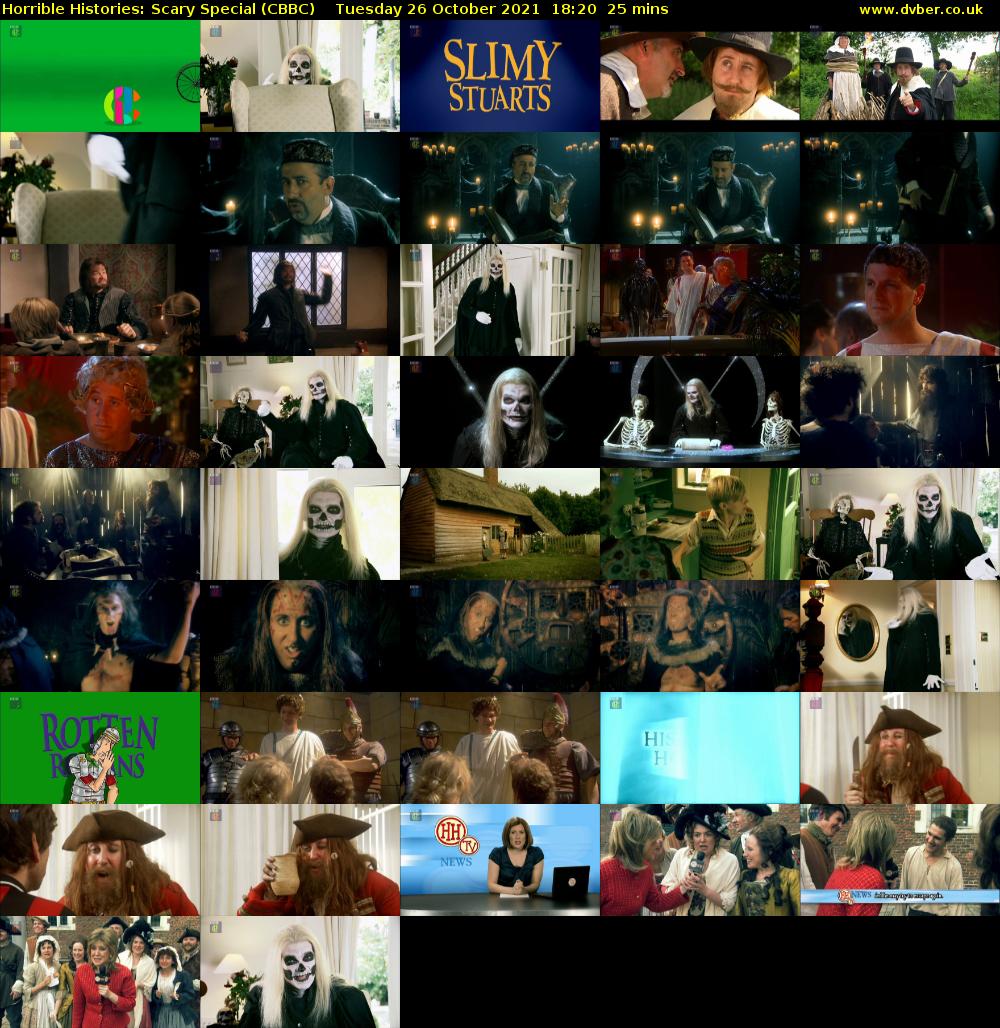 Horrible Histories: Scary Special (CBBC) Tuesday 26 October 2021 18:20 - 18:45