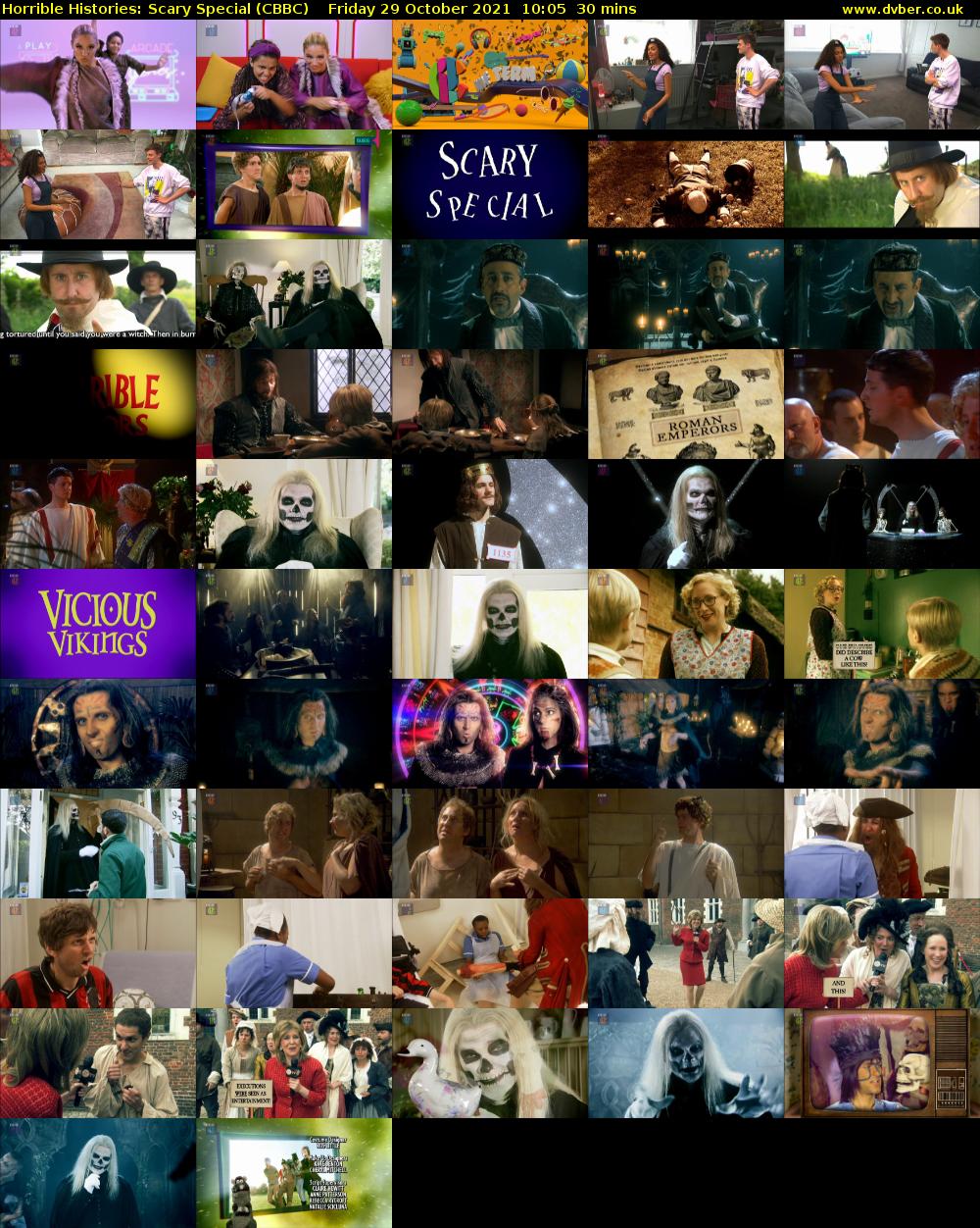 Horrible Histories: Scary Special (CBBC) Friday 29 October 2021 10:05 - 10:35