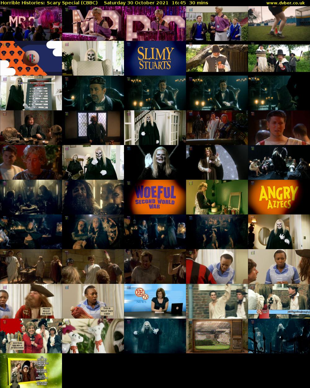 Horrible Histories: Scary Special (CBBC) Saturday 30 October 2021 16:45 - 17:15