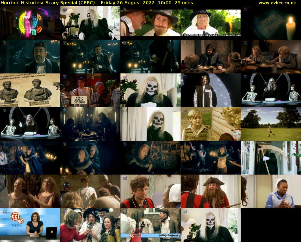 Horrible Histories: Scary Special (CBBC) Friday 26 August 2022 10:00 - 10:25