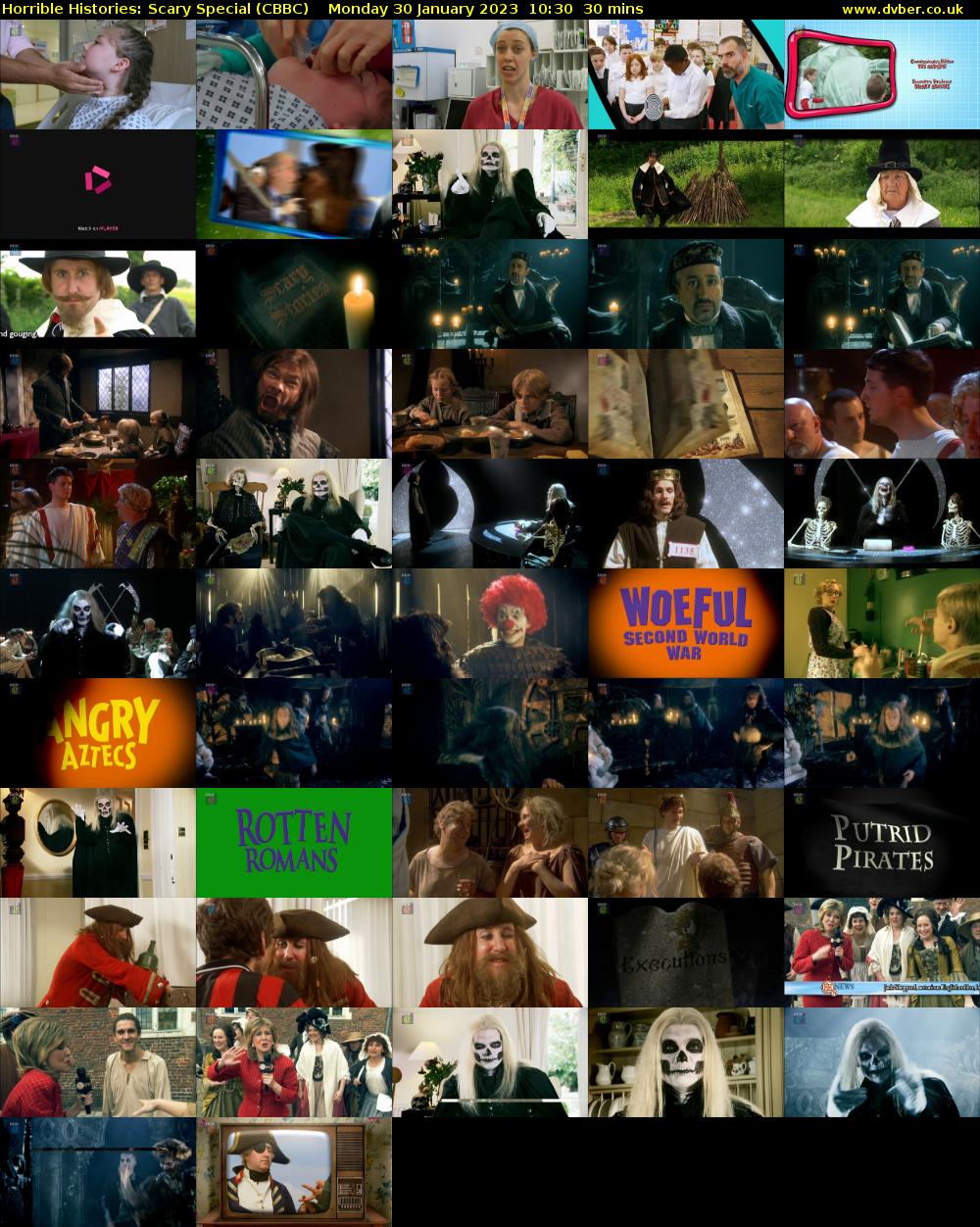 Horrible Histories: Scary Special (CBBC) Monday 30 January 2023 10:30 - 11:00