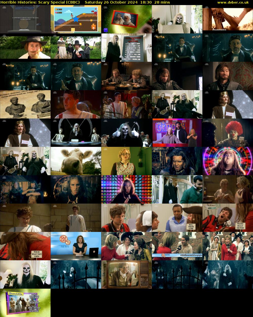 Horrible Histories: Scary Special (CBBC) Saturday 26 October 2024 18:30 - 18:58