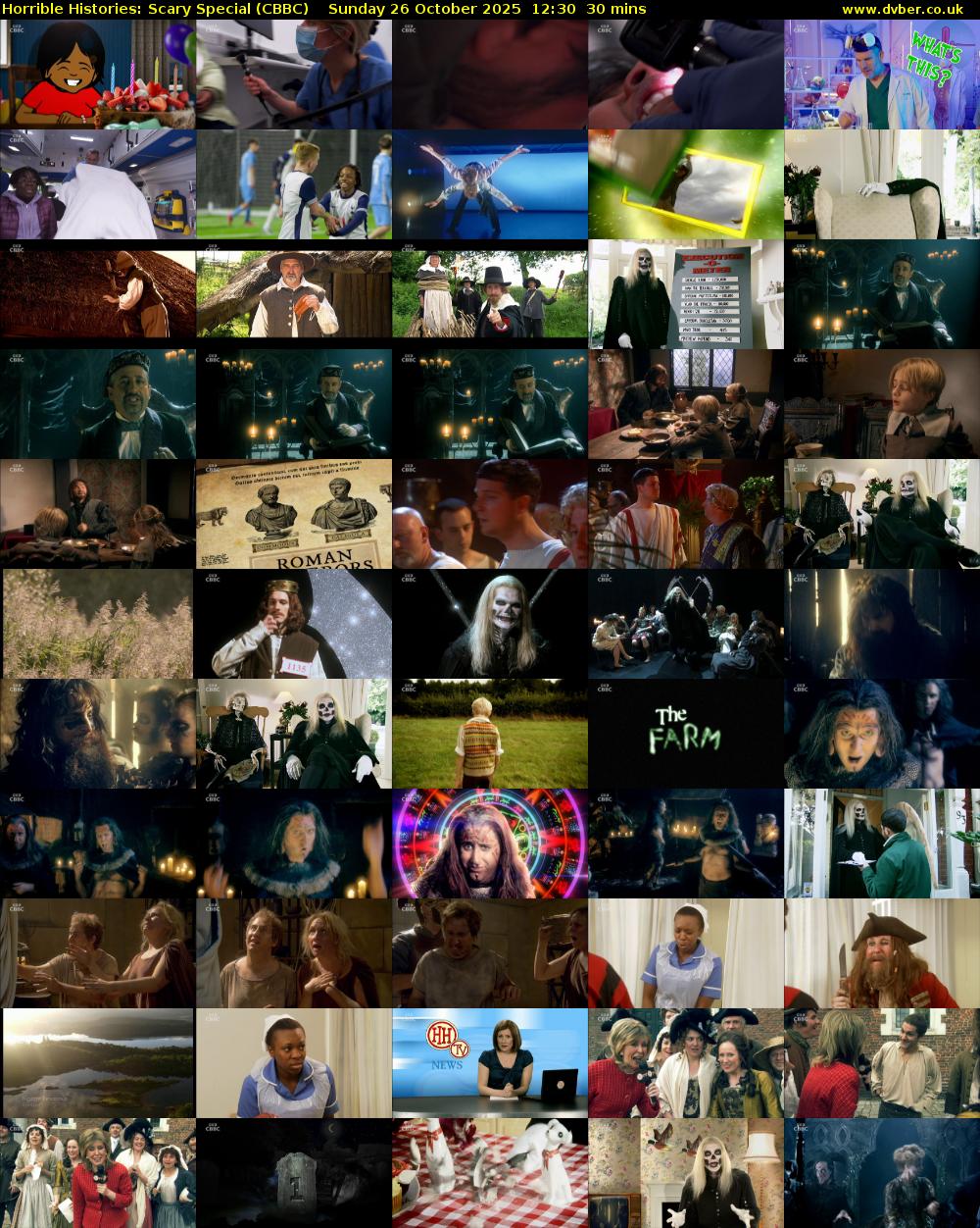 Horrible Histories: Scary Special (CBBC) Sunday 26 October 2025 12:30 - 13:00