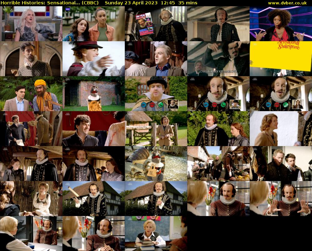 Horrible Histories: Sensational... (CBBC) Sunday 23 April 2023 12:45 - 13:20