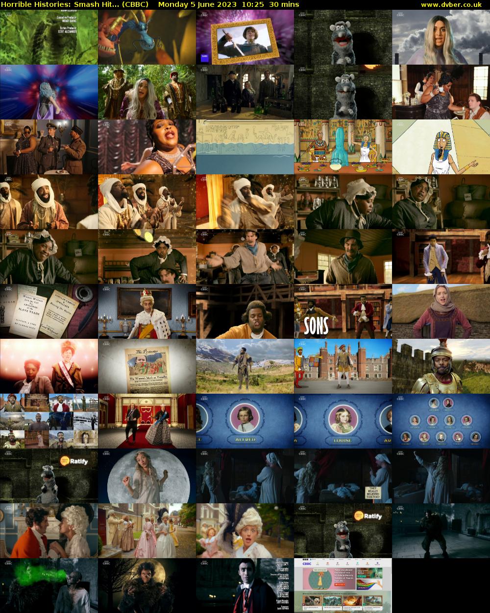 Horrible Histories: Smash Hit... (CBBC) Monday 5 June 2023 10:25 - 10:55