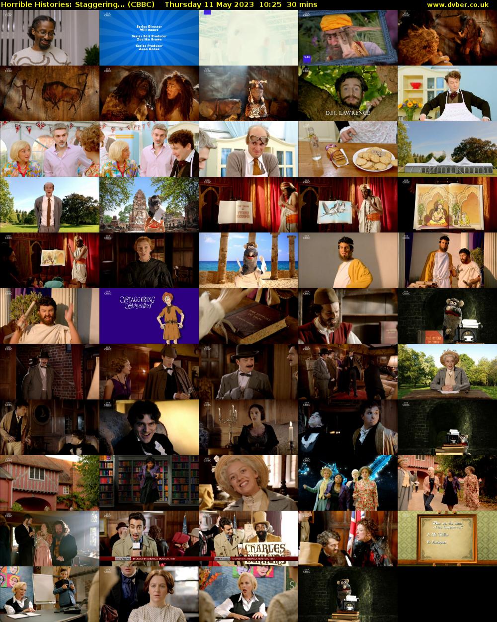 Horrible Histories: Staggering... (CBBC) Thursday 11 May 2023 10:25 - 10:55