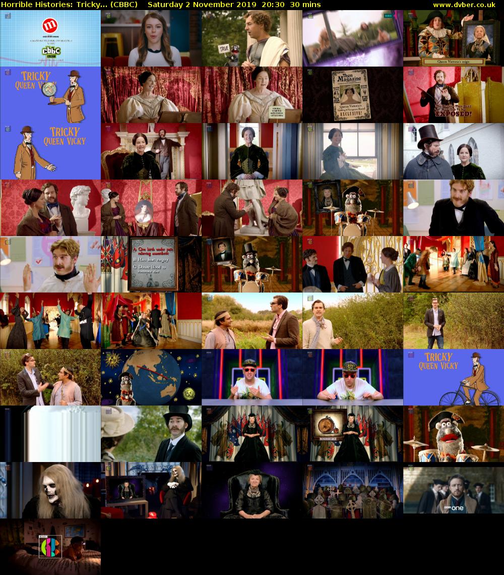 Horrible Histories: Tricky... (CBBC) Saturday 2 November 2019 20:30 - 21:00
