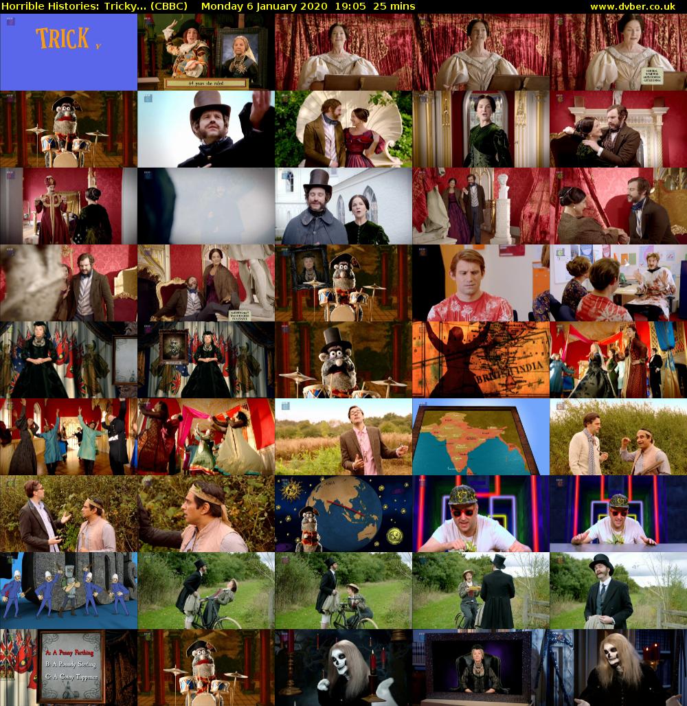 Horrible Histories: Tricky... (CBBC) Monday 6 January 2020 19:05 - 19:30