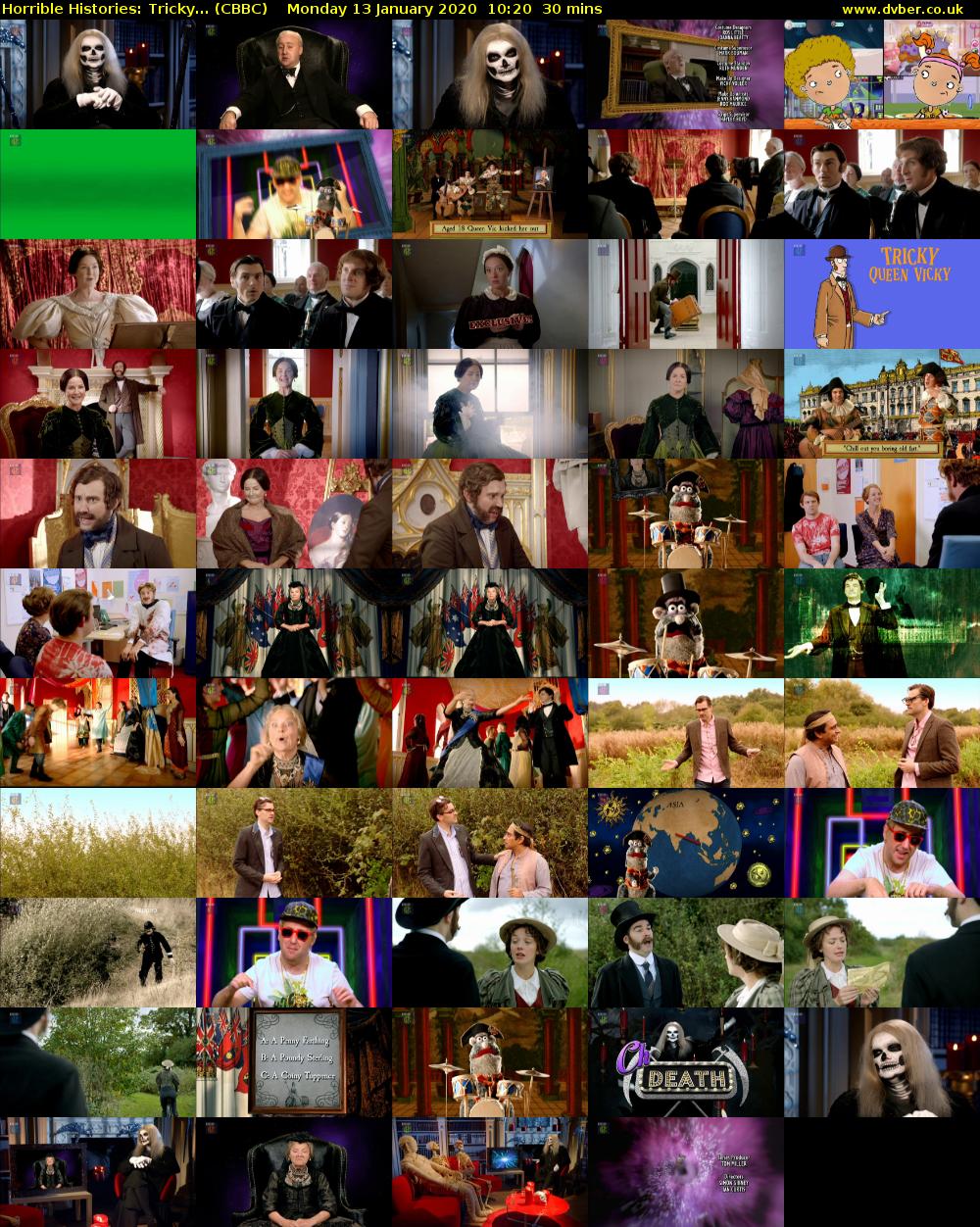 Horrible Histories: Tricky... (CBBC) Monday 13 January 2020 10:20 - 10:50