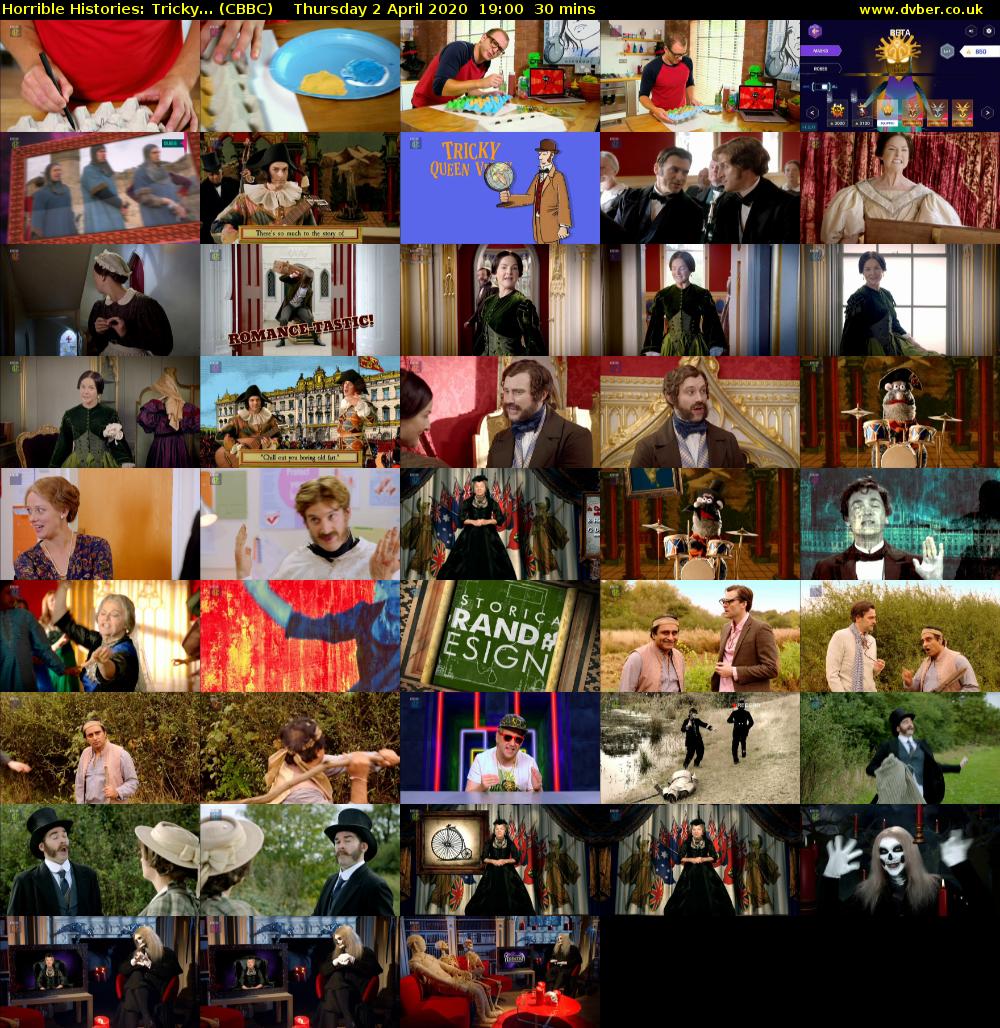 Horrible Histories: Tricky... (CBBC) Thursday 2 April 2020 19:00 - 19:30