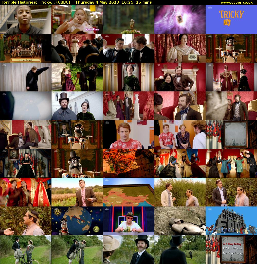 Horrible Histories: Tricky... (CBBC) Thursday 4 May 2023 10:25 - 10:50