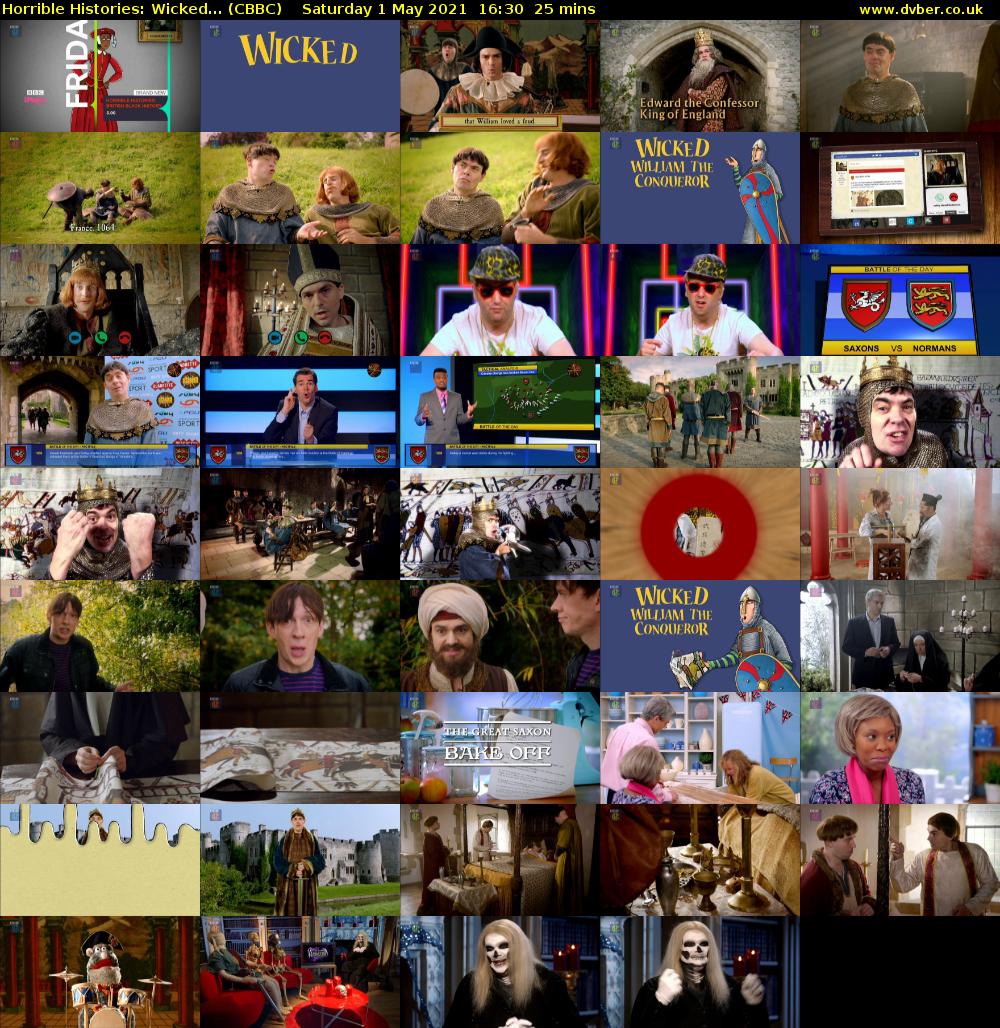 Horrible Histories: Wicked... (CBBC) Saturday 1 May 2021 16:30 - 16:55