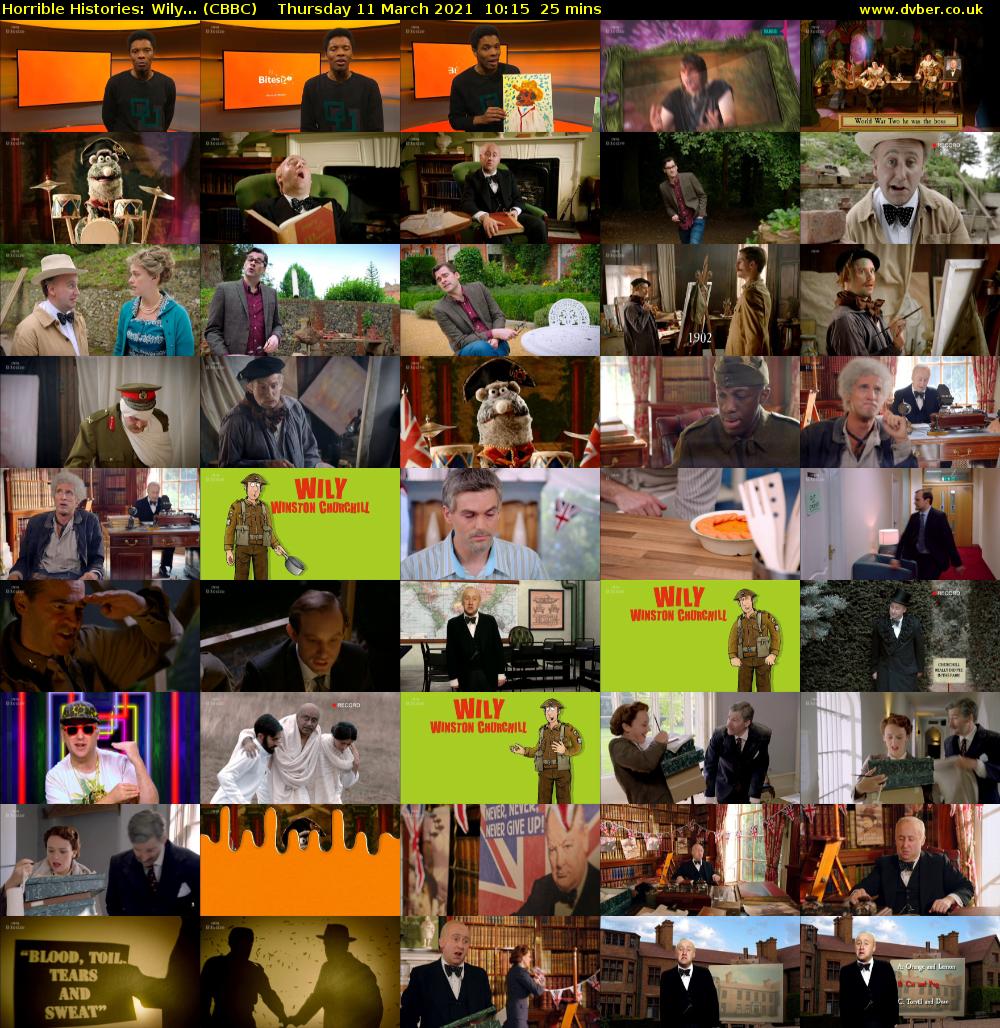 Horrible Histories: Wily... (CBBC) Thursday 11 March 2021 10:15 - 10:40