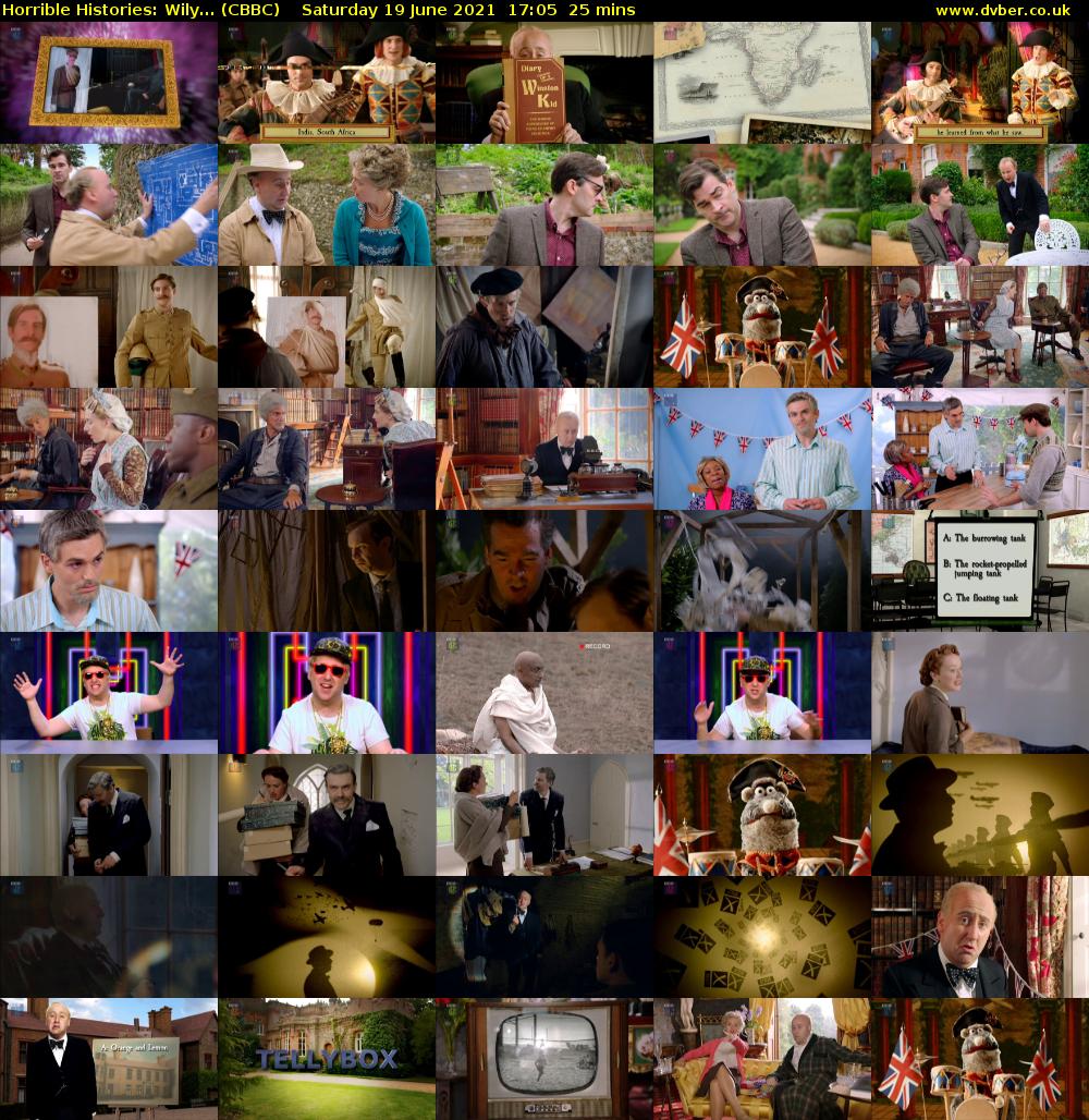 Horrible Histories: Wily... (CBBC) Saturday 19 June 2021 17:05 - 17:30