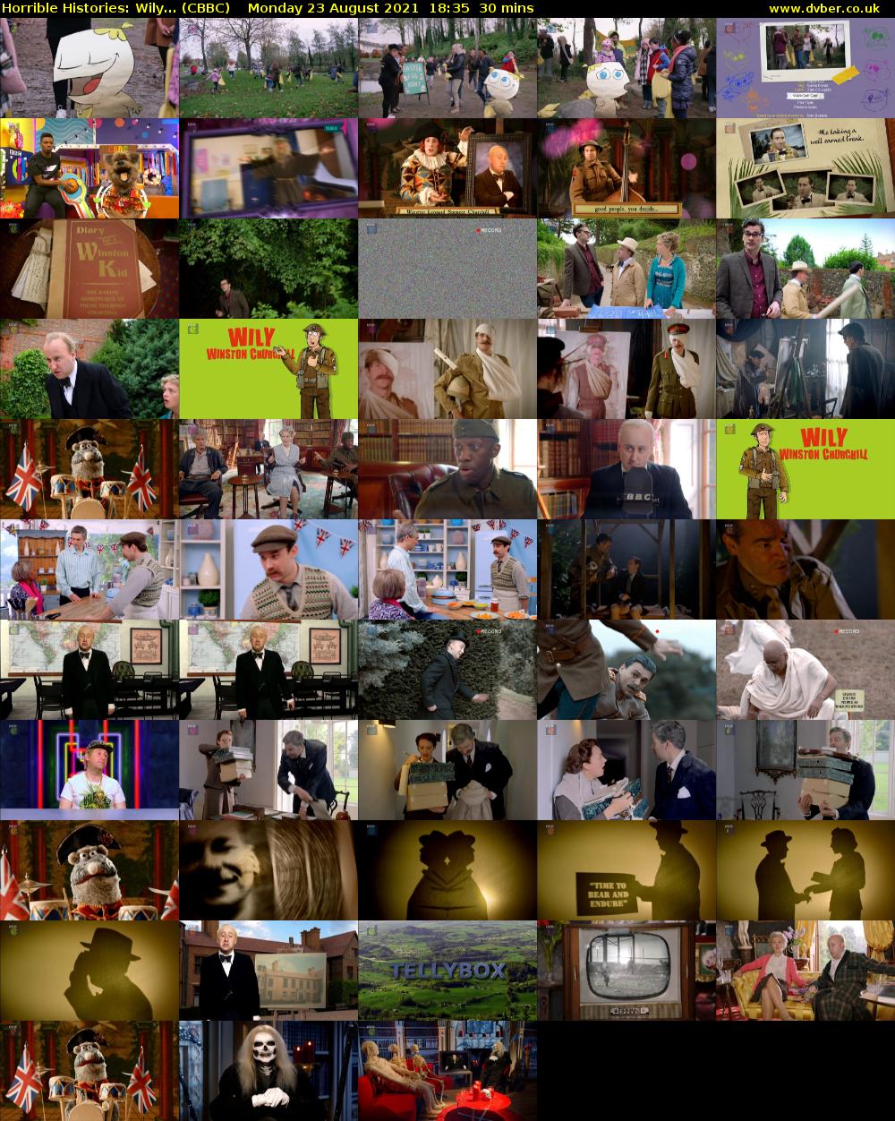 Horrible Histories: Wily... (CBBC) Monday 23 August 2021 18:35 - 19:05