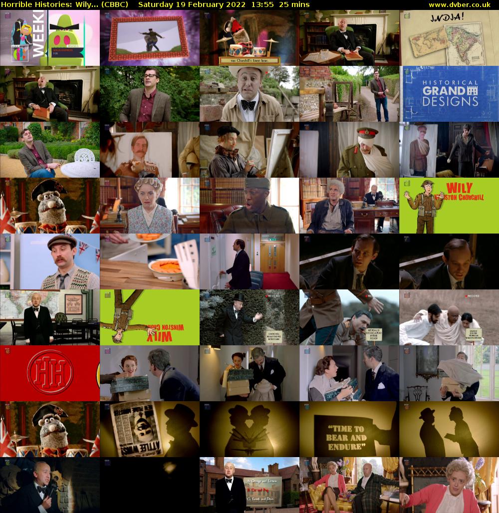 Horrible Histories: Wily... (CBBC) Saturday 19 February 2022 13:55 - 14:20