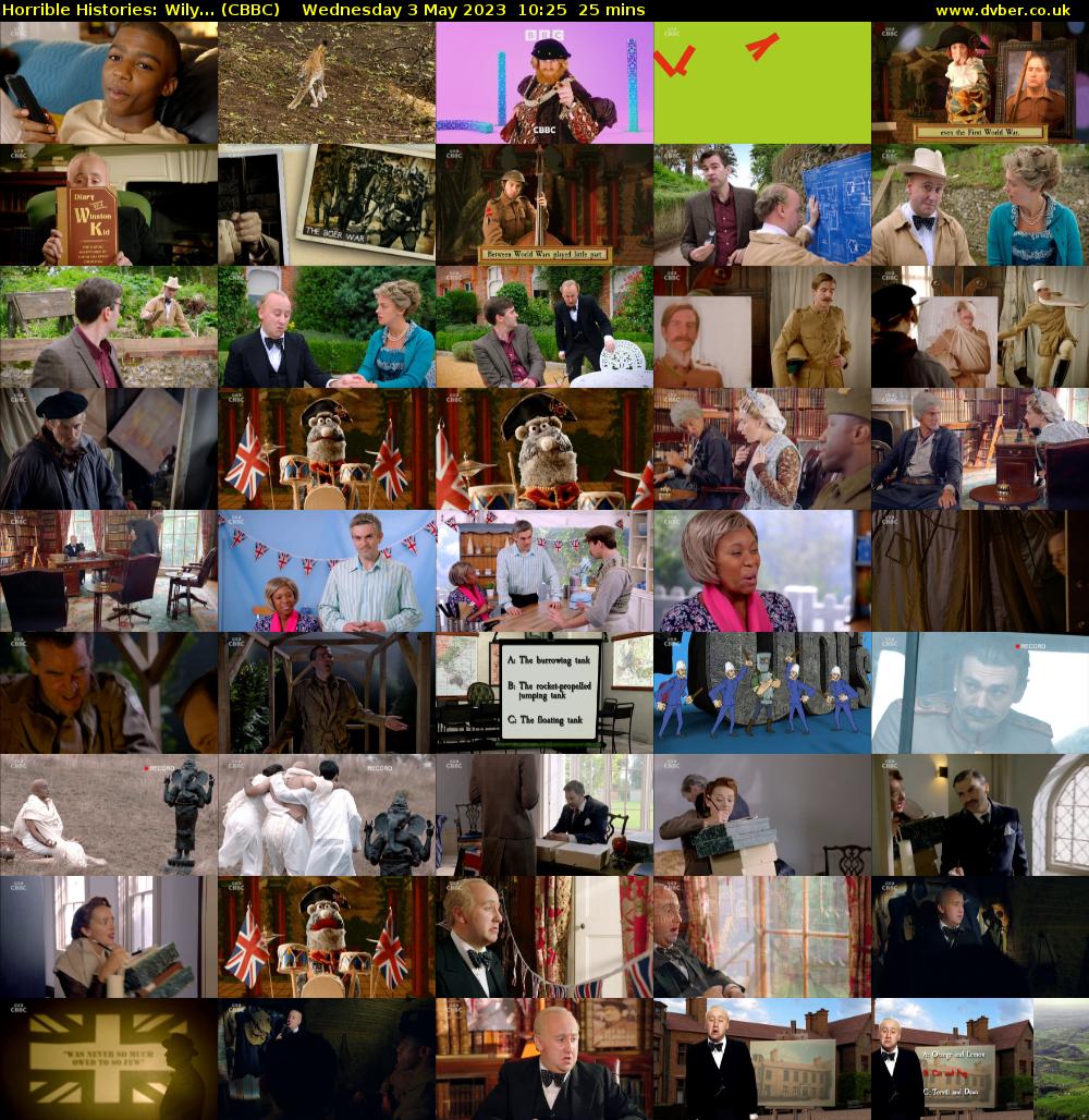 Horrible Histories: Wily... (CBBC) Wednesday 3 May 2023 10:25 - 10:50
