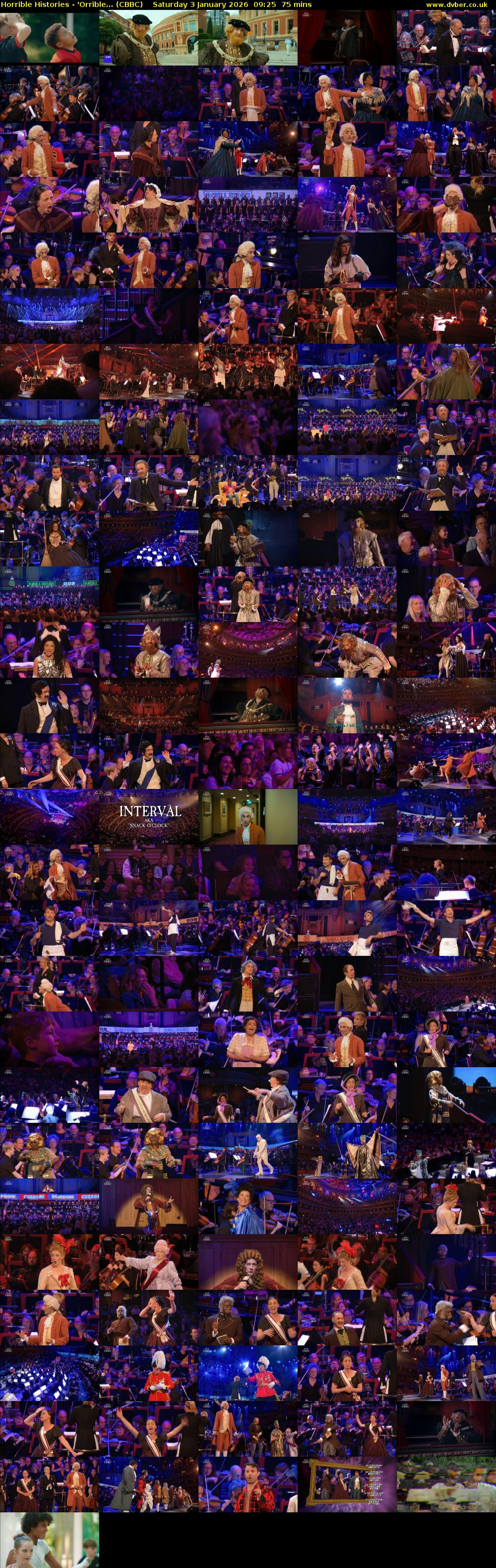 Horrible Histories - 'Orrible... (CBBC) Saturday 3 January 2026 09:25 - 10:40