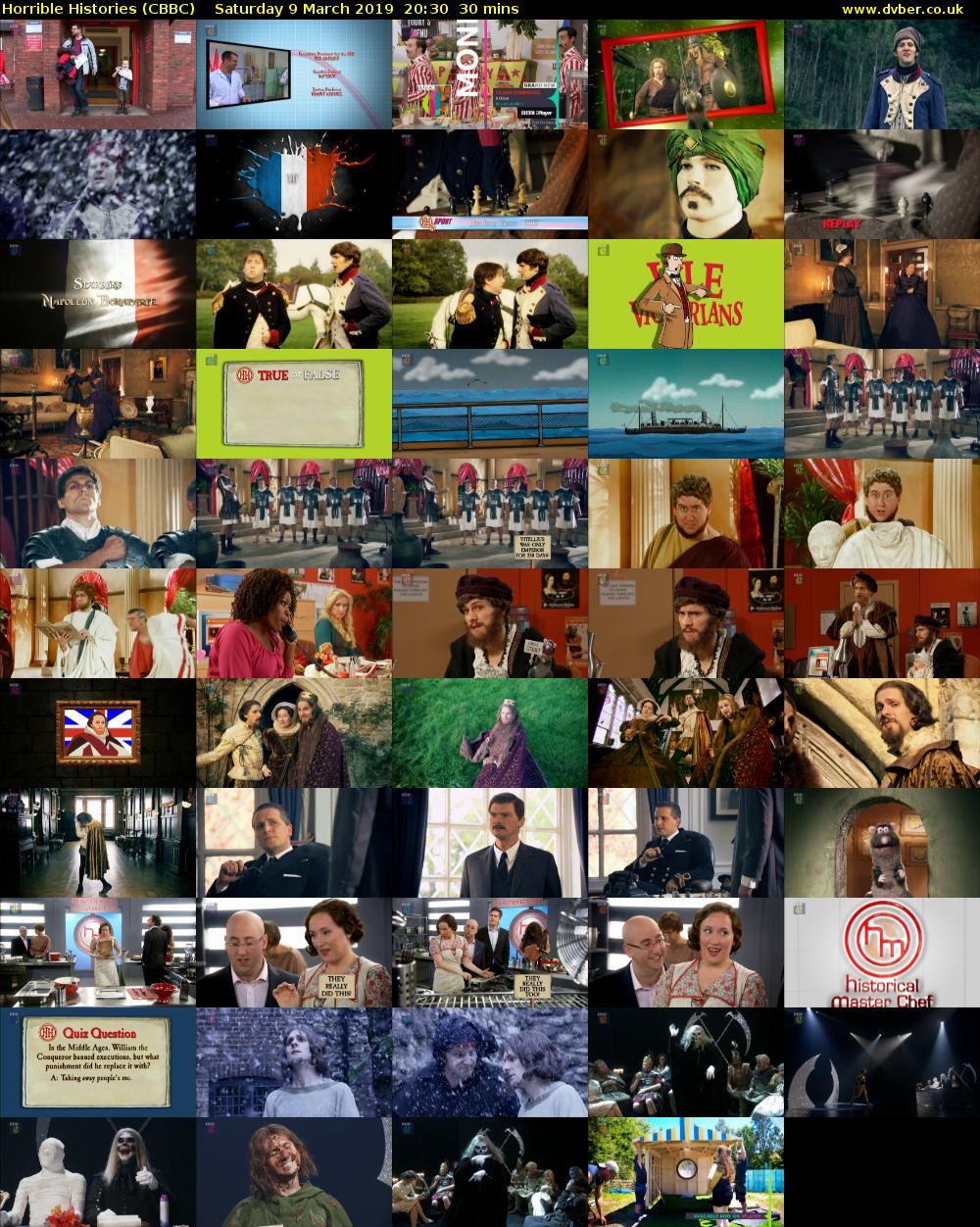 Horrible Histories (CBBC) Saturday 9 March 2019 20:30 - 21:00