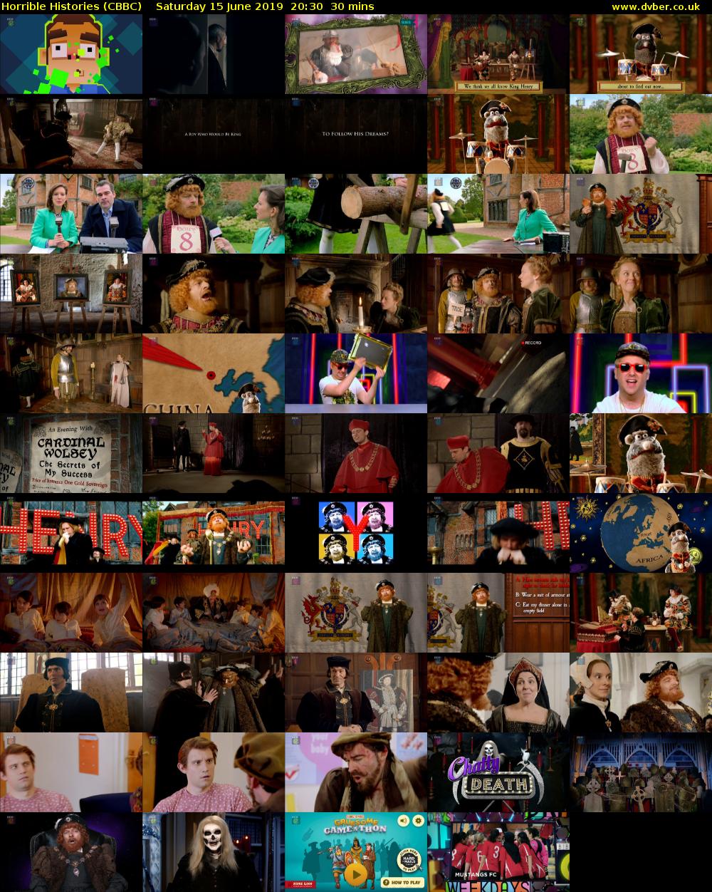 Horrible Histories (CBBC) Saturday 15 June 2019 20:30 - 21:00