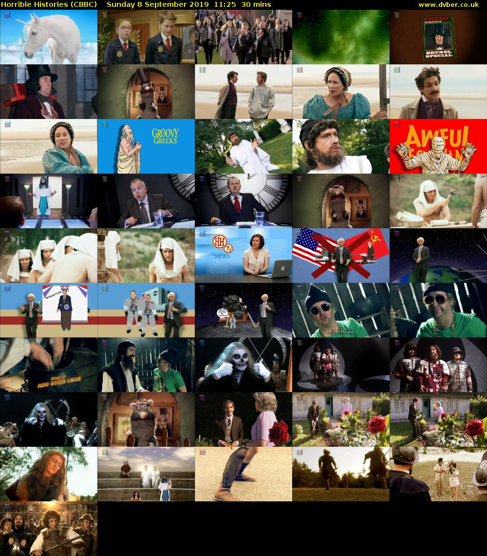 Horrible Histories (CBBC) Sunday 8 September 2019 11:25 - 11:55