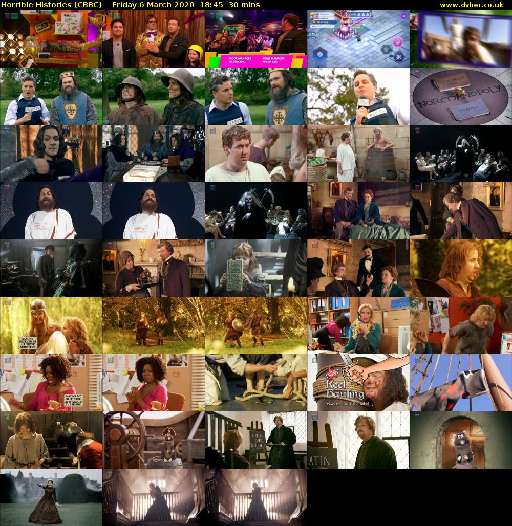 Horrible Histories (CBBC) Friday 6 March 2020 18:45 - 19:15