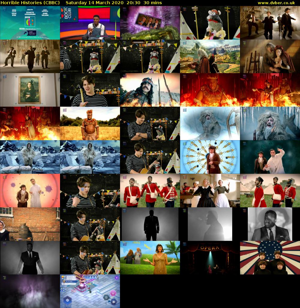 Horrible Histories (CBBC) Saturday 14 March 2020 20:30 - 21:00