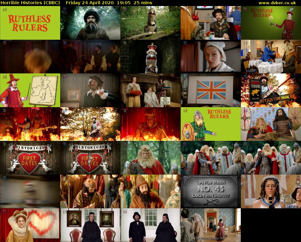 Horrible Histories (CBBC) Friday 24 April 2020 19:05 - 19:30