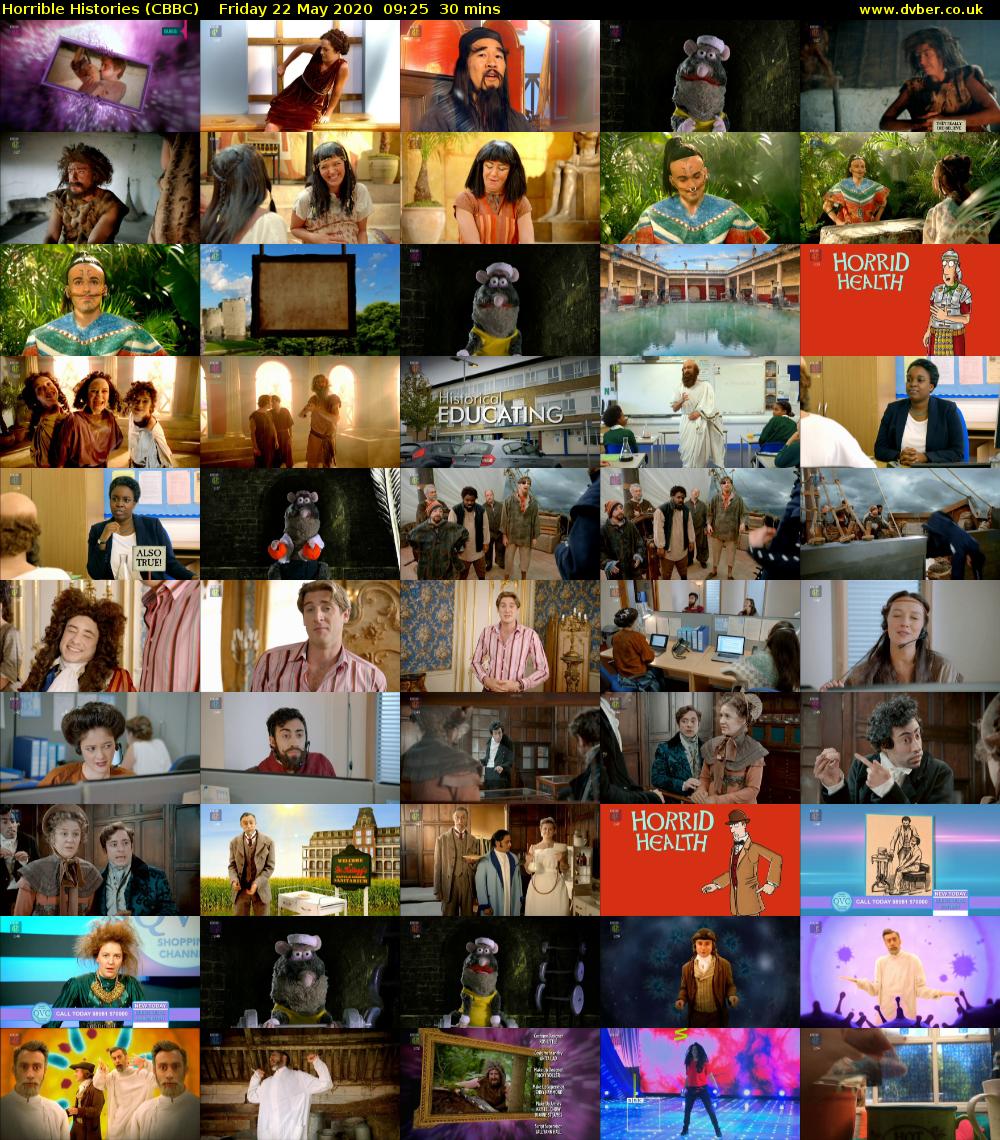 Horrible Histories (CBBC) Friday 22 May 2020 09:25 - 09:55