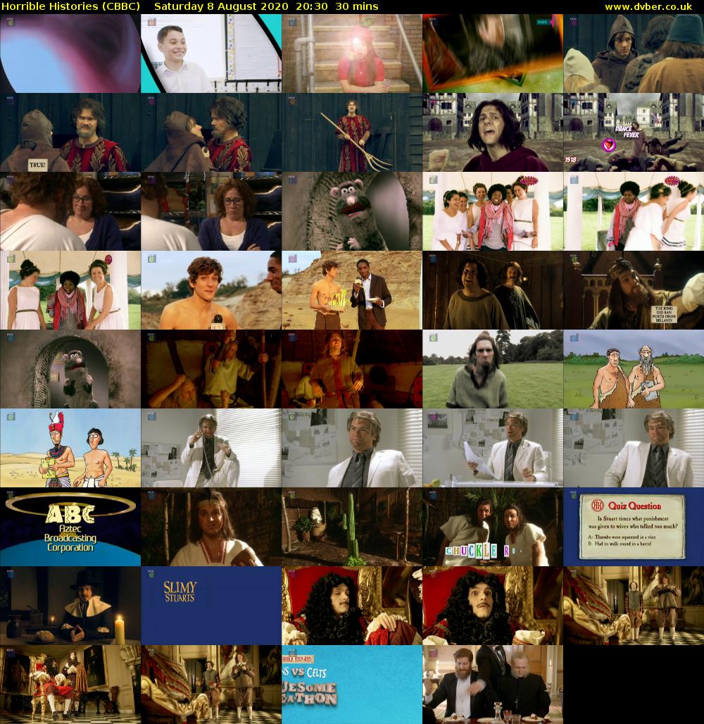 Horrible Histories (CBBC) Saturday 8 August 2020 20:30 - 21:00