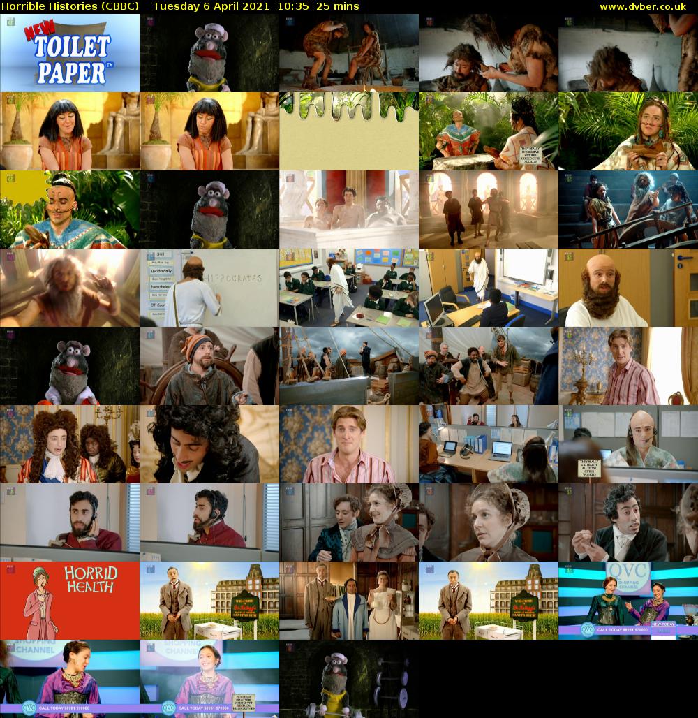 Horrible Histories (CBBC) Tuesday 6 April 2021 10:35 - 11:00