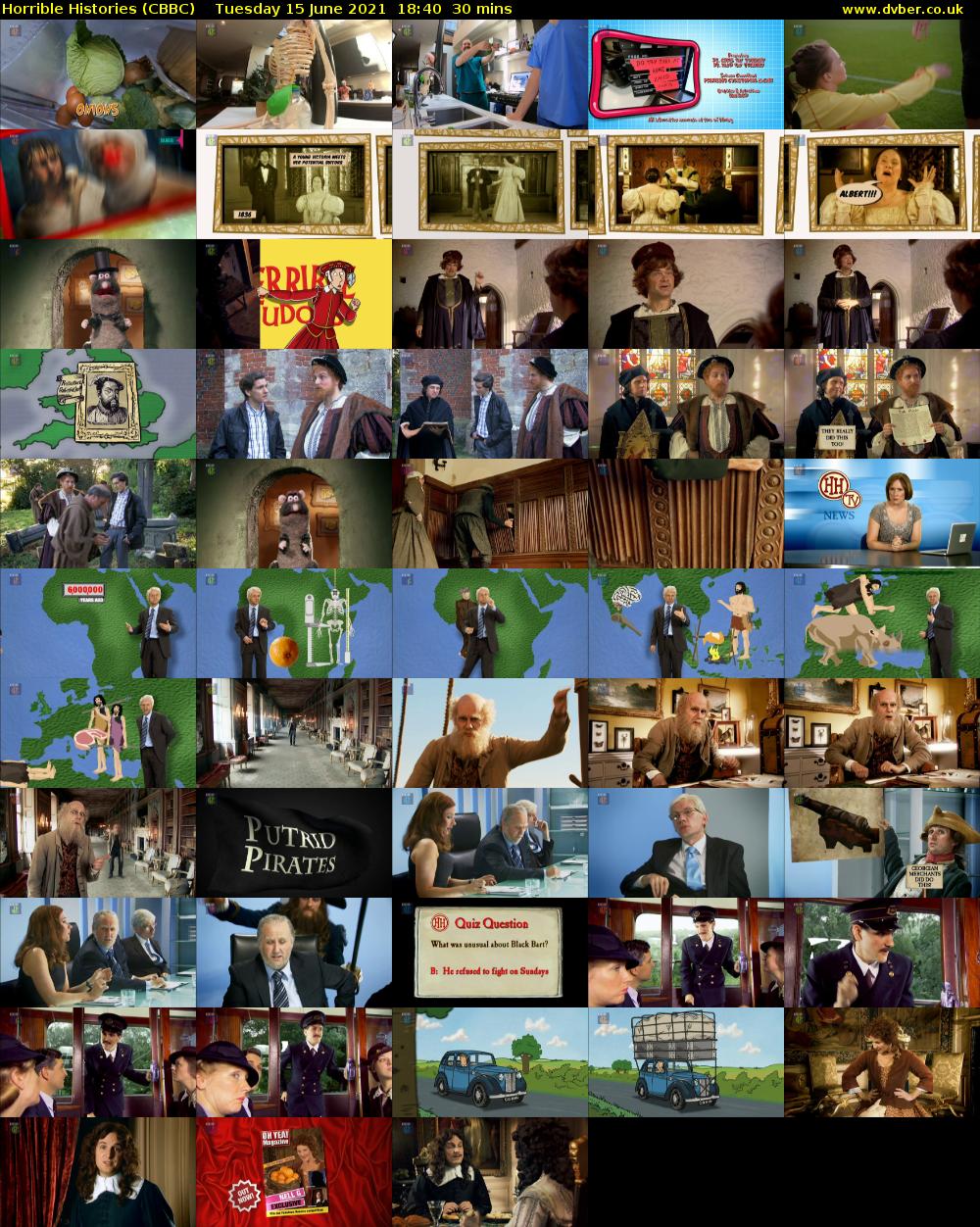 Horrible Histories (CBBC) Tuesday 15 June 2021 18:40 - 19:10
