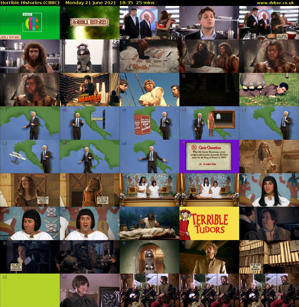 Horrible Histories (CBBC) Monday 21 June 2021 18:35 - 19:00