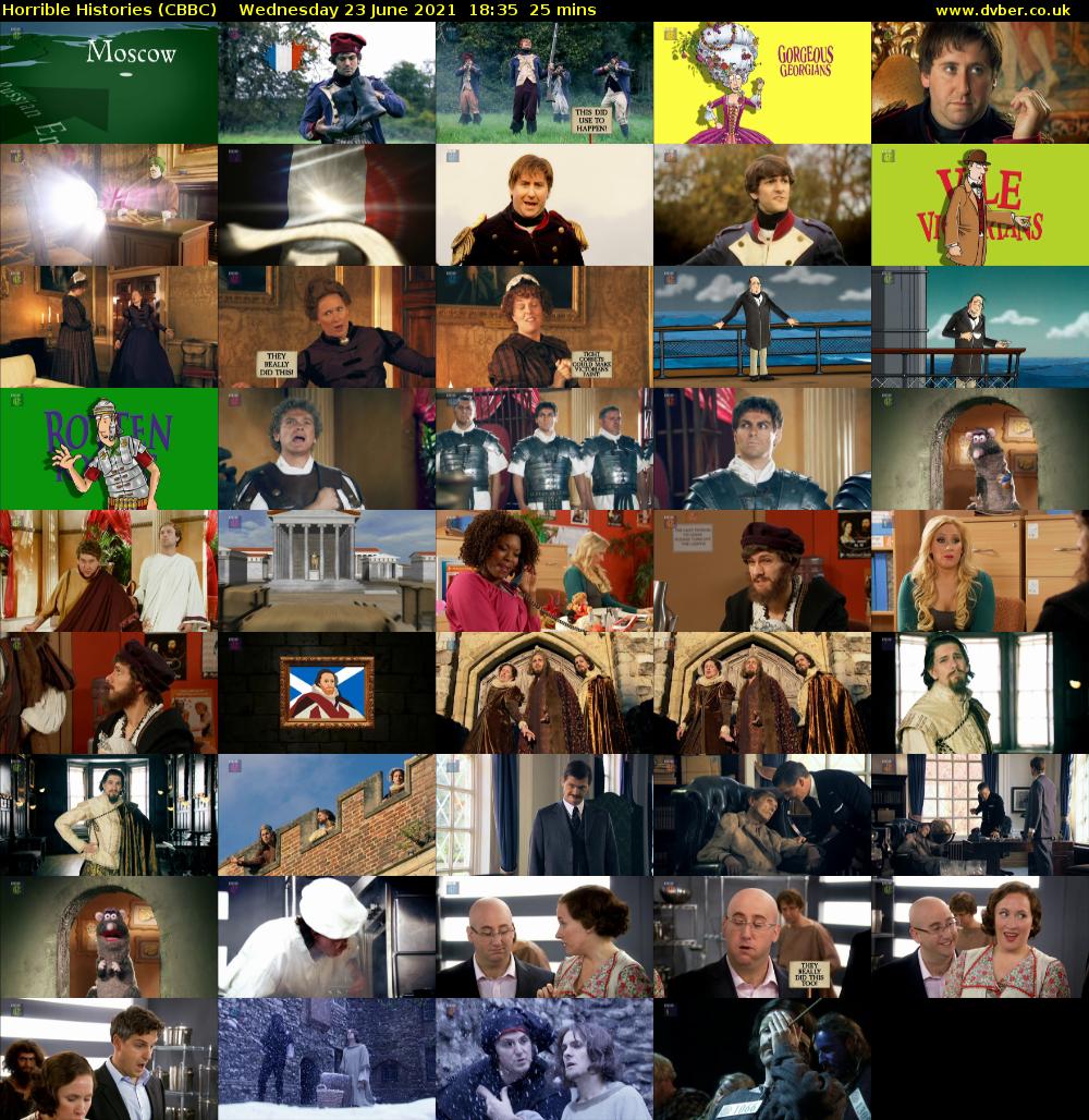 Horrible Histories (CBBC) Wednesday 23 June 2021 18:35 - 19:00