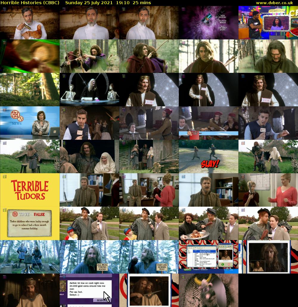 Horrible Histories (CBBC) Sunday 25 July 2021 19:10 - 19:35