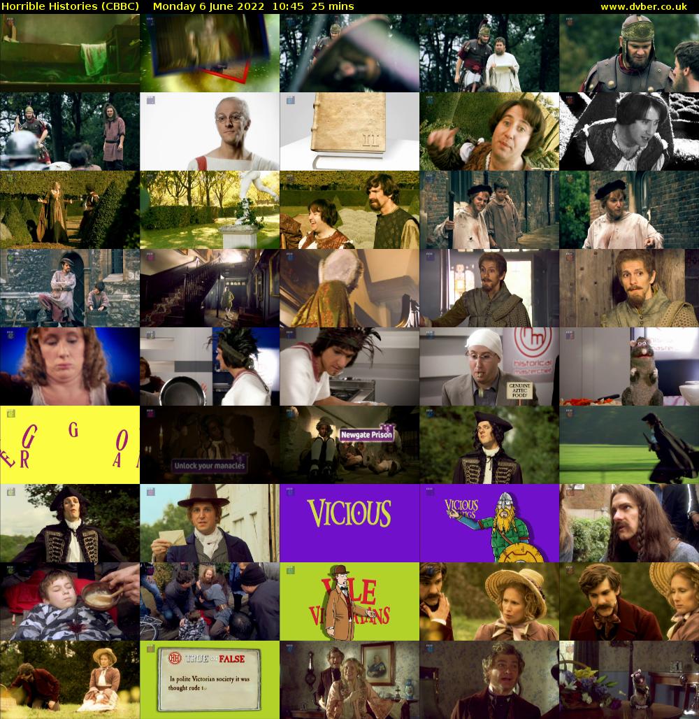 Horrible Histories (CBBC) Monday 6 June 2022 10:45 - 11:10