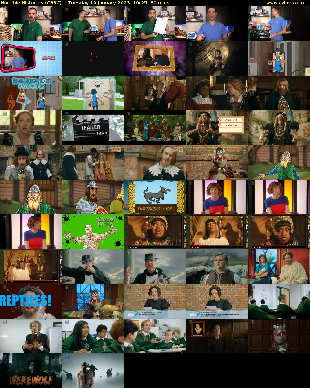 Horrible Histories (CBBC) Tuesday 10 January 2023 10:25 - 10:55