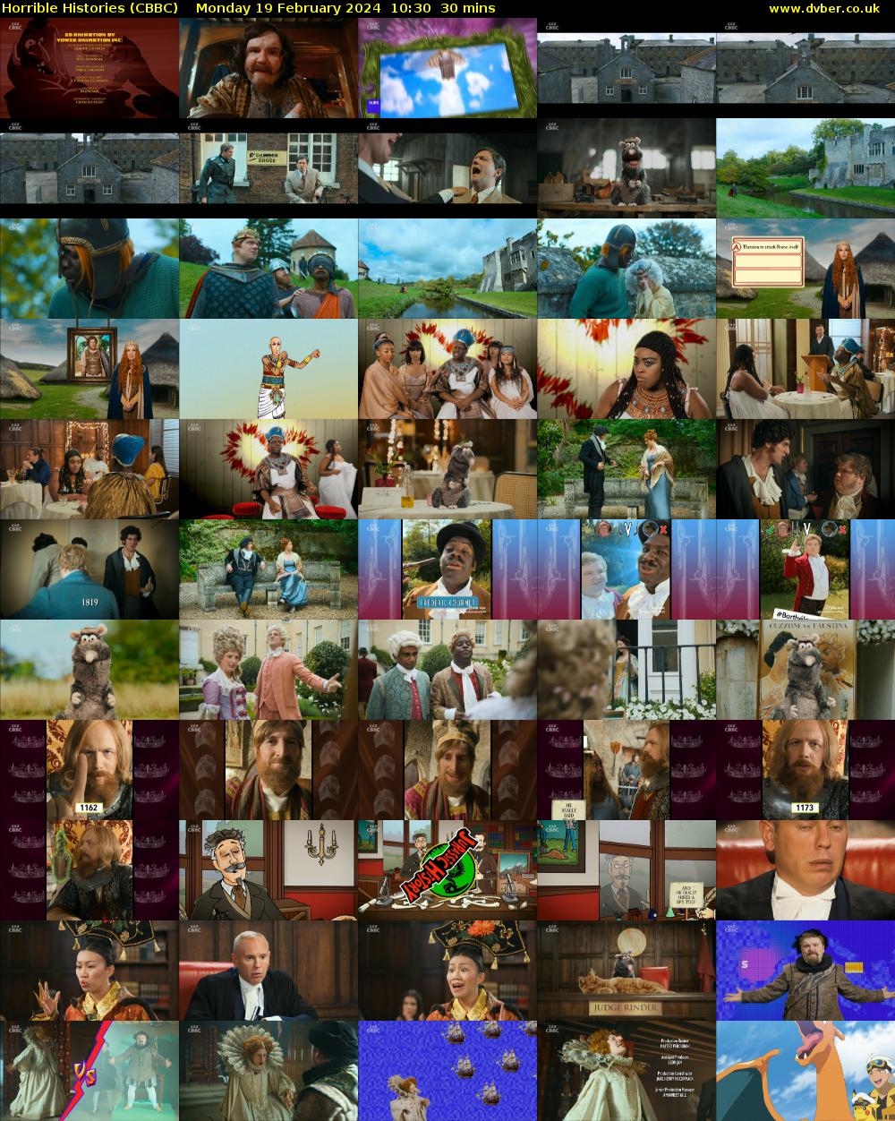 Horrible Histories (CBBC) Monday 19 February 2024 10:30 - 11:00