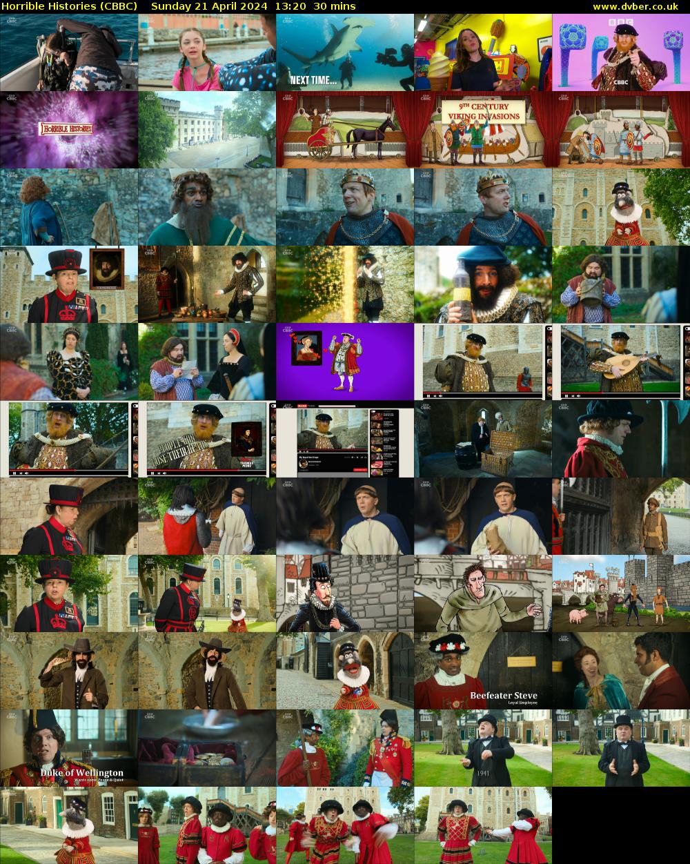 Horrible Histories (CBBC) Sunday 21 April 2024 13:20 - 13:50