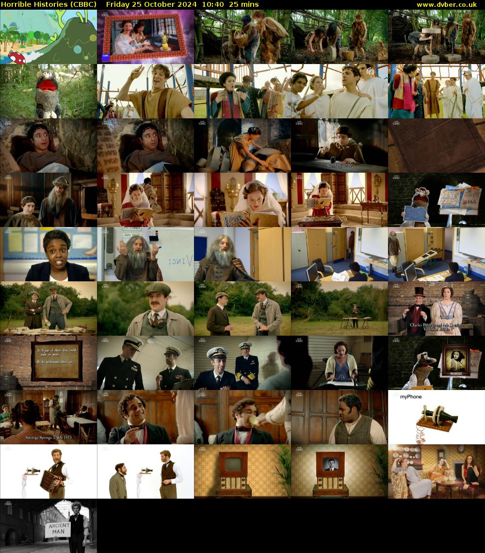 Horrible Histories (CBBC) Friday 25 October 2024 10:40 - 11:05